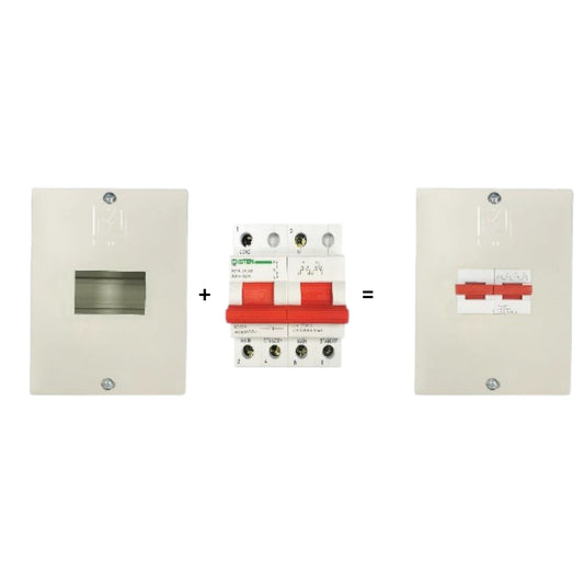 Koten Manual Transfer Switch with Nema1 Metal Enclosure Flush Type 100A 2Pole