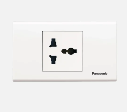 Panasonic Full Color Wide Series 1 Gang Multi Socket  WEGP1041W-P