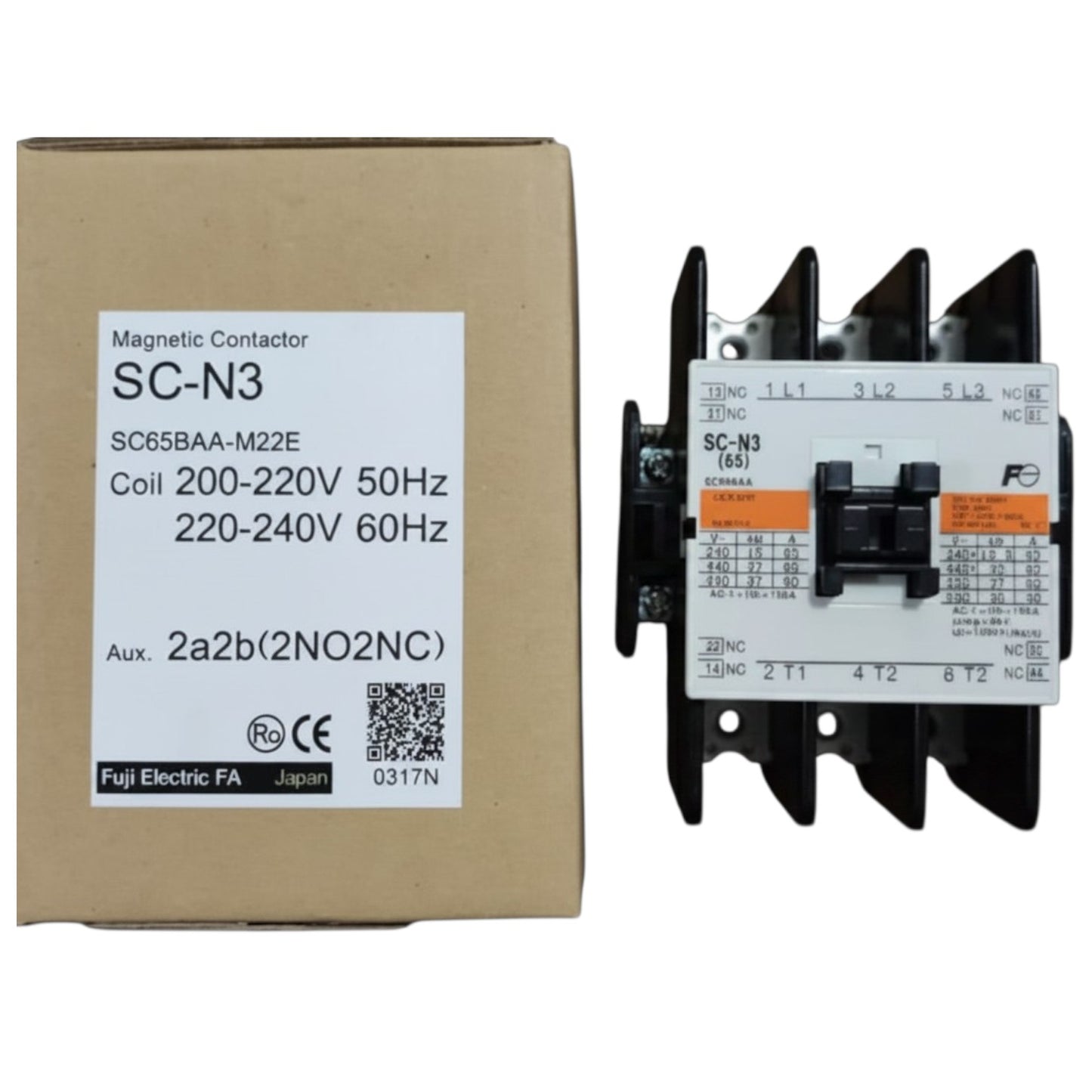 Fuji Magnetic Contactor SC-N3 Ith: 65A 5NO+2NC Coil Voltage Available in 220V 110V 24V 48V