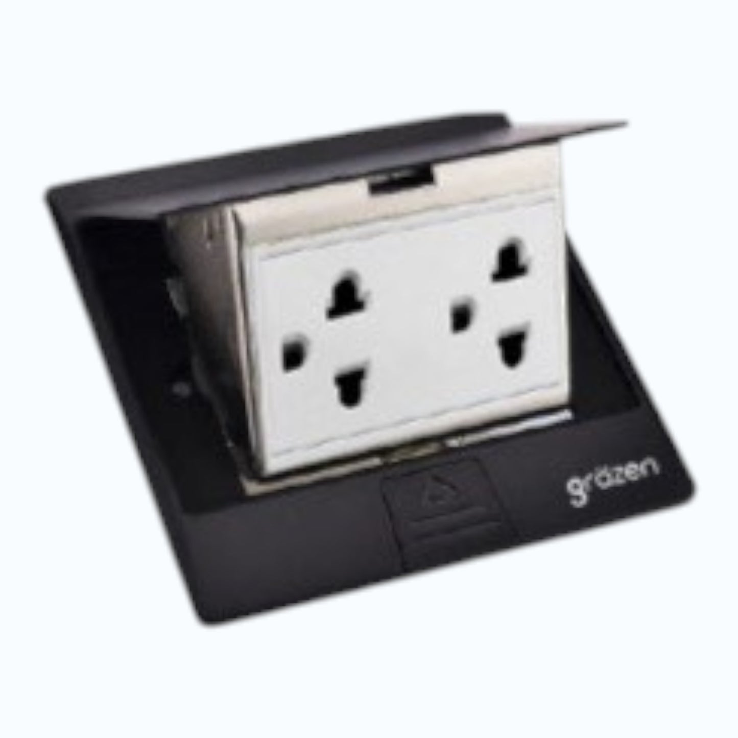 Grazen Gray Pop-up Floor Outlet 2 Gang Universal Outlet with Ground 10A 250V