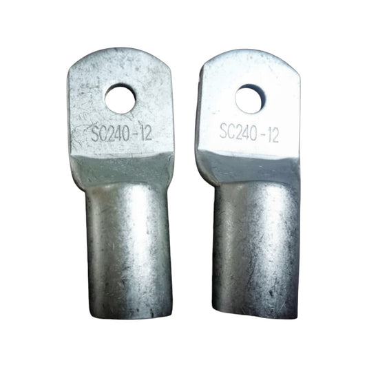 Short Barrel Terminal Lugs 1 Hole SC240-12 for 175mm² to 200mm² Wire Size 12mm Stud Size Ring Crimp or Compression Type
