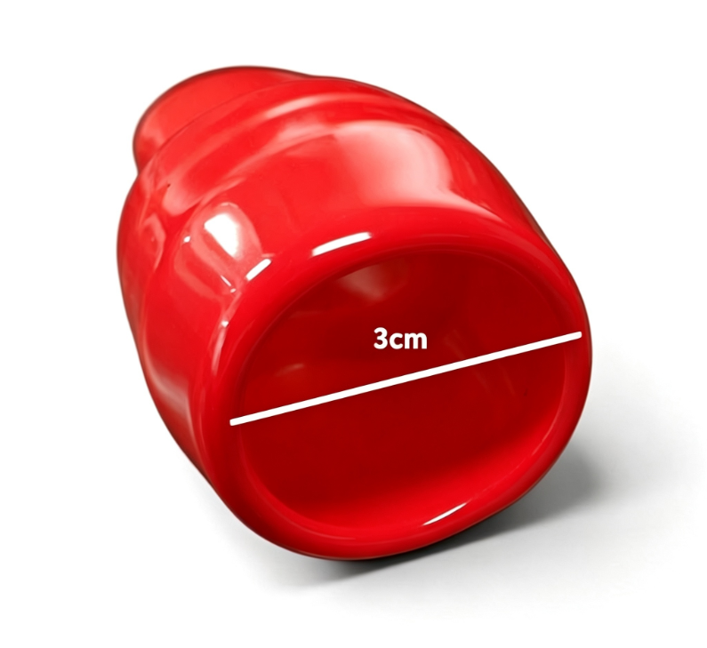 Vinyl Wire End Cap, Cable Marker (Max. Service Temp: of 80 Degree Celcius), 250mm Red