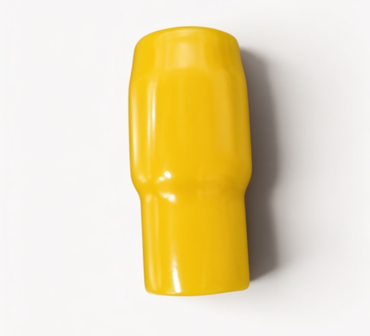 Vinyl Wire End Cap, Cable Marker (Max. Service Temp: of 80 Degree Celcius), 60mm (Yellow)