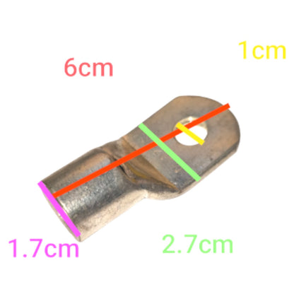 Short Barrel Terminal Lugs Crimp Compression Type SC120-14 for 80mm²-100mm² AWG 3/0-AWG 4/0 wire size 14mm Stud Size