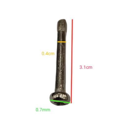 Local brand Philips Cross Positive Screw Long Screw Tip measuring 3.1 cm with metallic finish