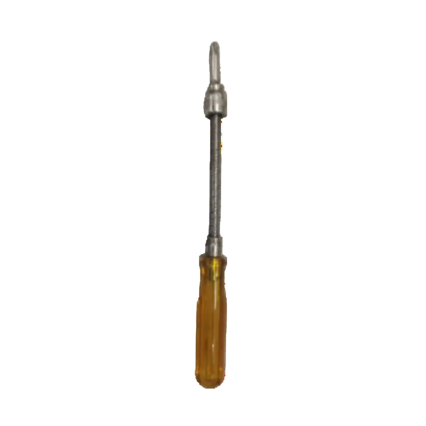 Engineer Screw Driver Spring Bendable Type with yellow handle and flexible metal shaft
