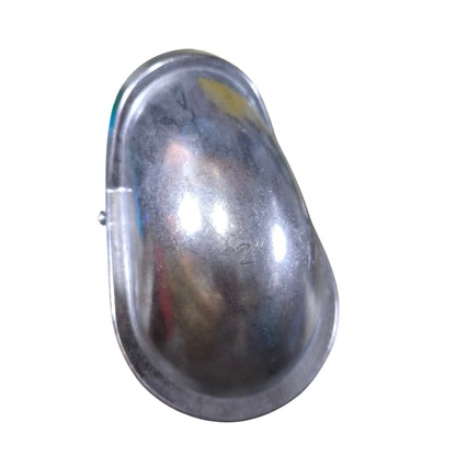 Metallic object on a white background