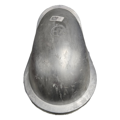 Metal shoe last with 'HIX' branding on a white background
