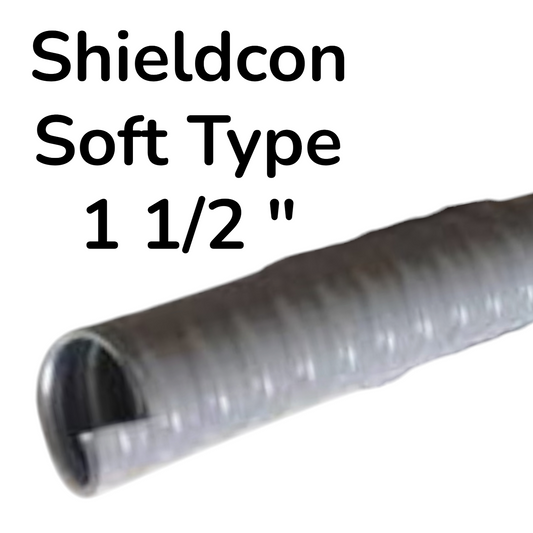 Shieldcon 1 1/2 Inches or 40mm Liquid Tight Metal Flexible Conduit Soft Type 50 Meters per Roll SMLTS112(50METERS) I Electx Electrical Supply