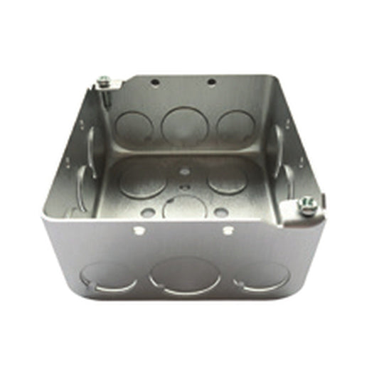 Shieldcon 4 11/16 Square Conduit Box G16 with Cover Option Galvanized Steel SMSB4116