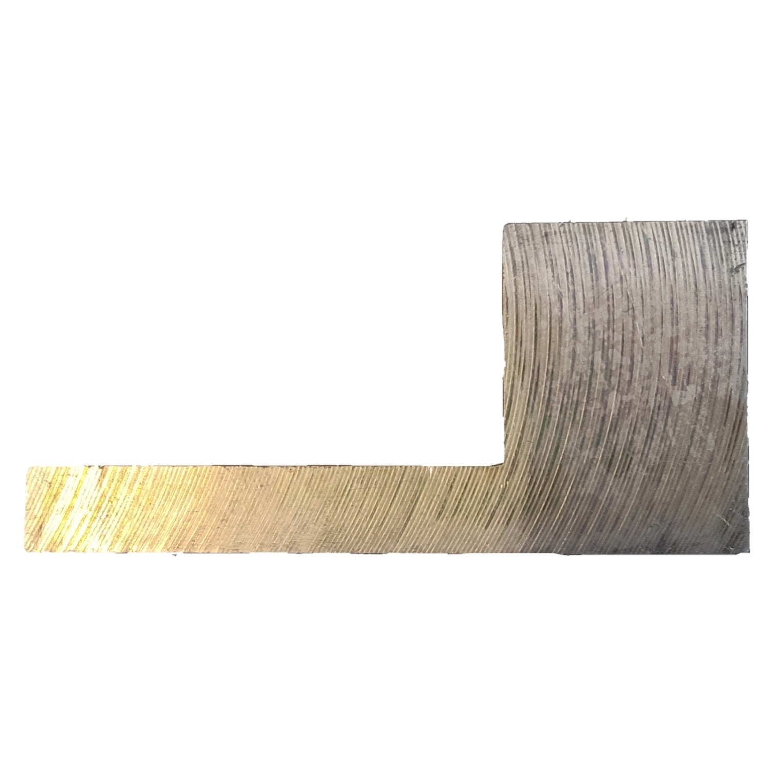 Two pieces of woven material, one gold and one gray, on a white background.