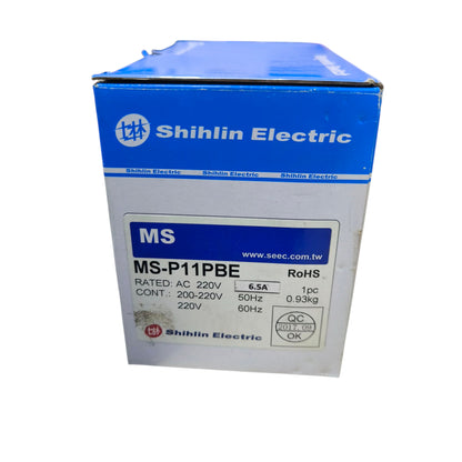Shihlin Magnetic Starter 6.5A 2 HP 3 Phase 220V MS-P11PBE 5A 6.5A 8A Magnetic Switch