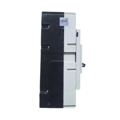 A black and white electrical circuit breaker or switch component shown from a side profile view against a plain white background.