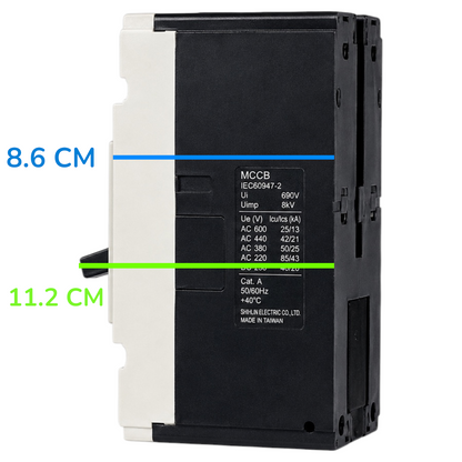 Shihlin 20A 3P Molded Case Circuit Breaker 85 KAIC 220V MCCB BM100H3P20A