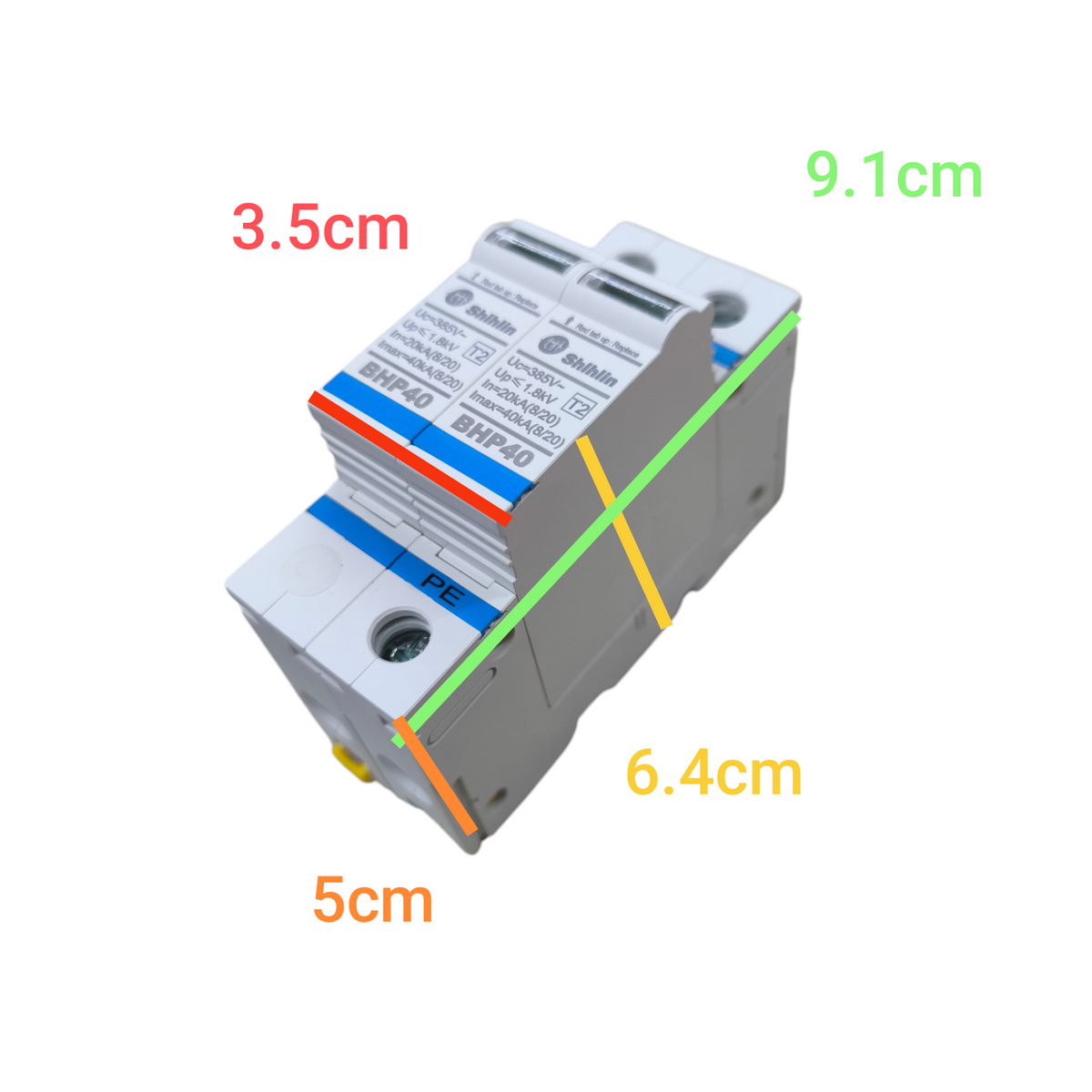 Shihlin Surge Protective Device SPD for uninterrupted power supply with compact dimensions