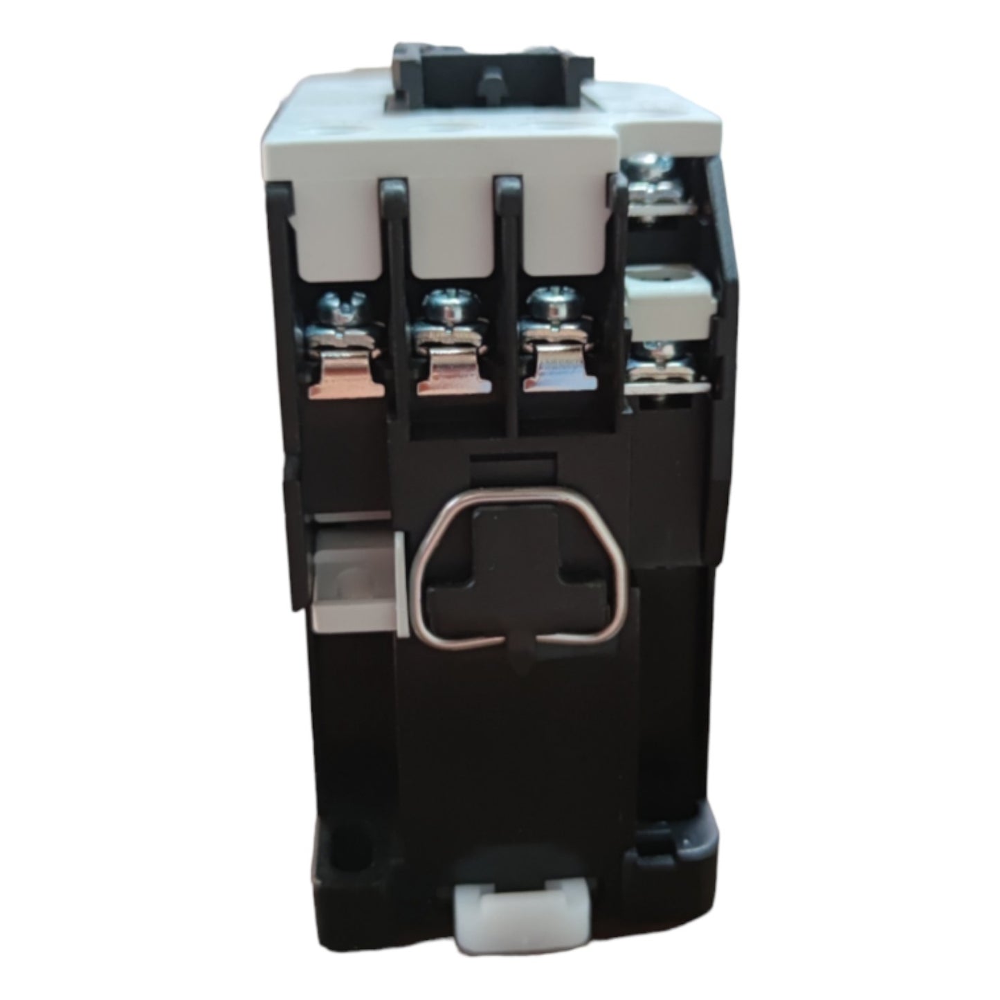 Electrical contactor on a white background