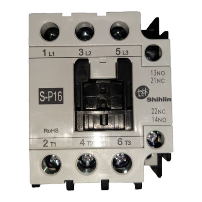 Electrical contactor with Shihlin branding on a white background
