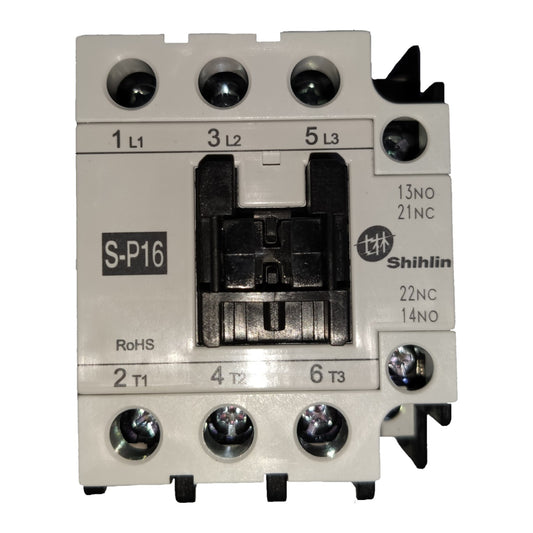 Electrical contactor with Shihlin branding on a white background