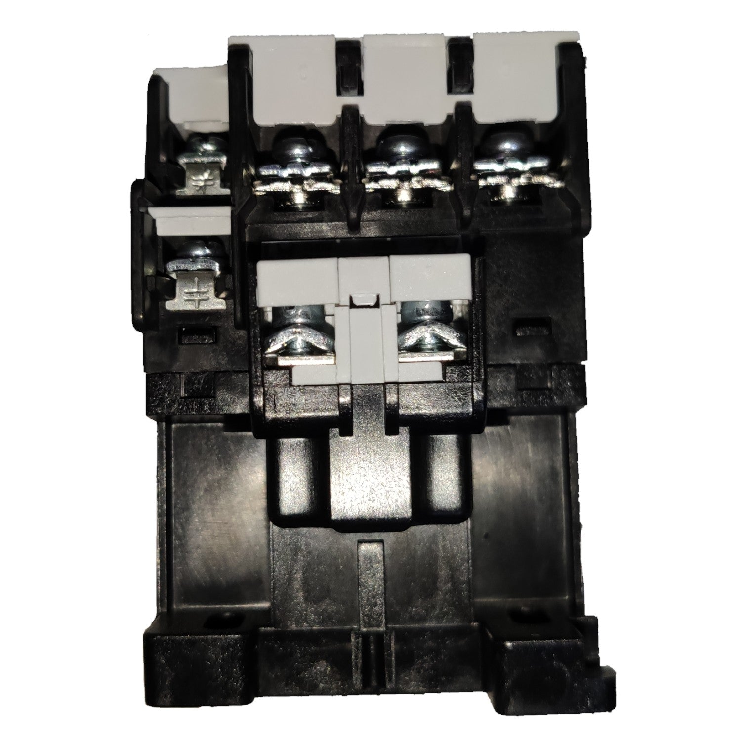 Electrical contactor on a white background