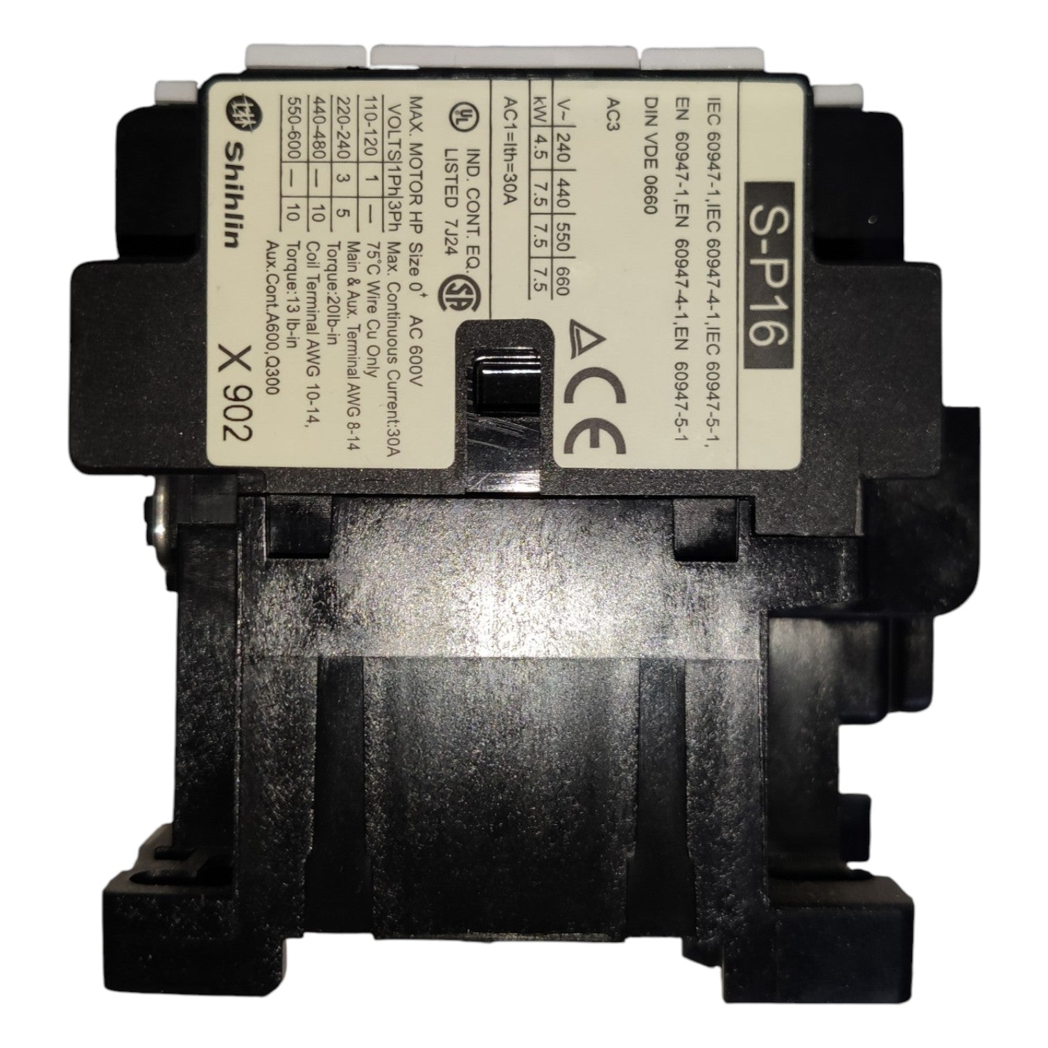 Siemens contactor on a white background