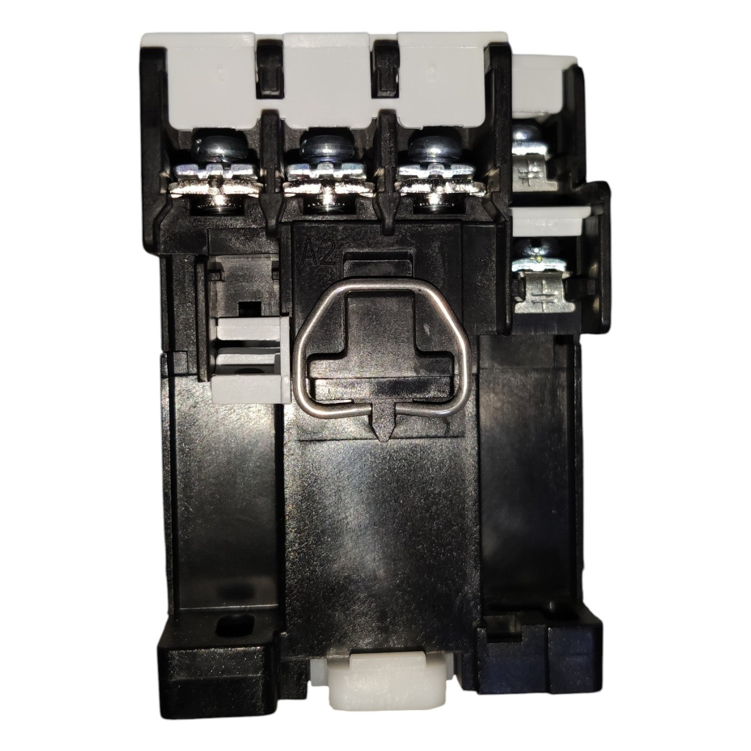 Electrical contactor on a white background