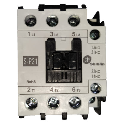 Electrical contactor with 'Shihlin' branding on a white background