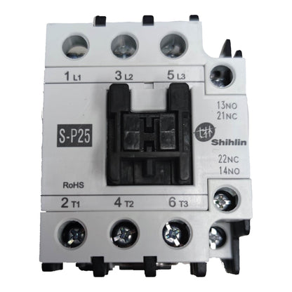 Electrical contactor with 'Shihlin' branding on a white background