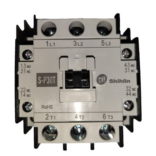 Electrical contactor with 'Shihlin' branding on a white background