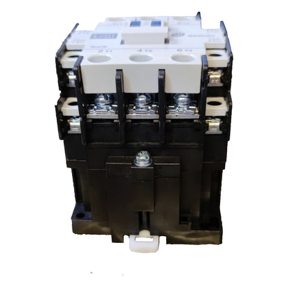 Electrical contactor on a white background