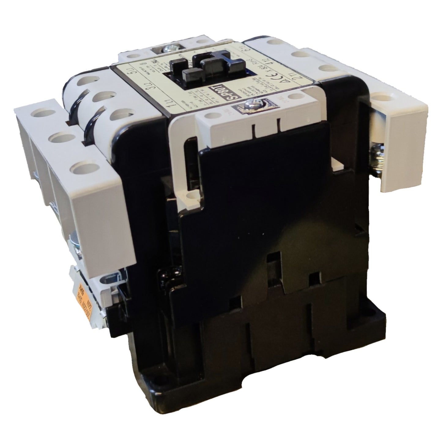 Electrical contactor on a white background