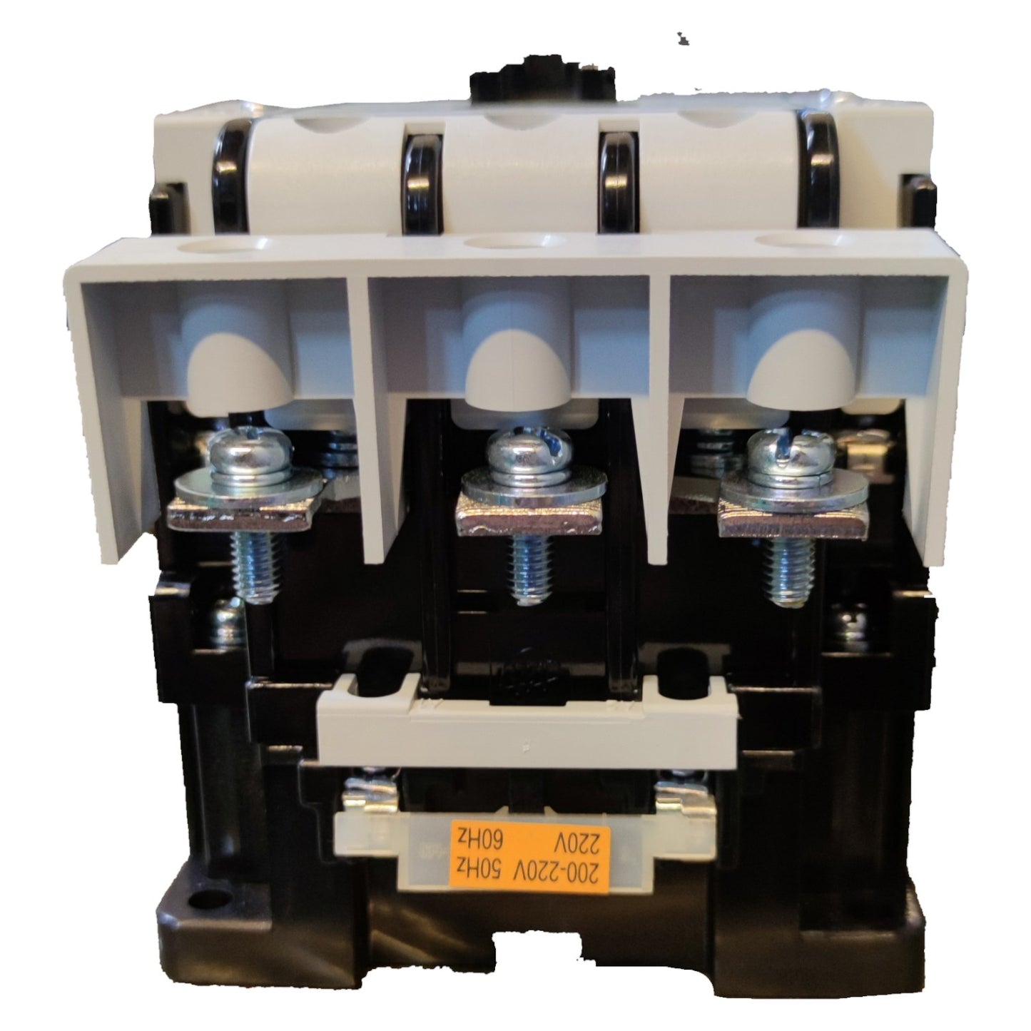 Electrical contactor with multiple terminals on a white background