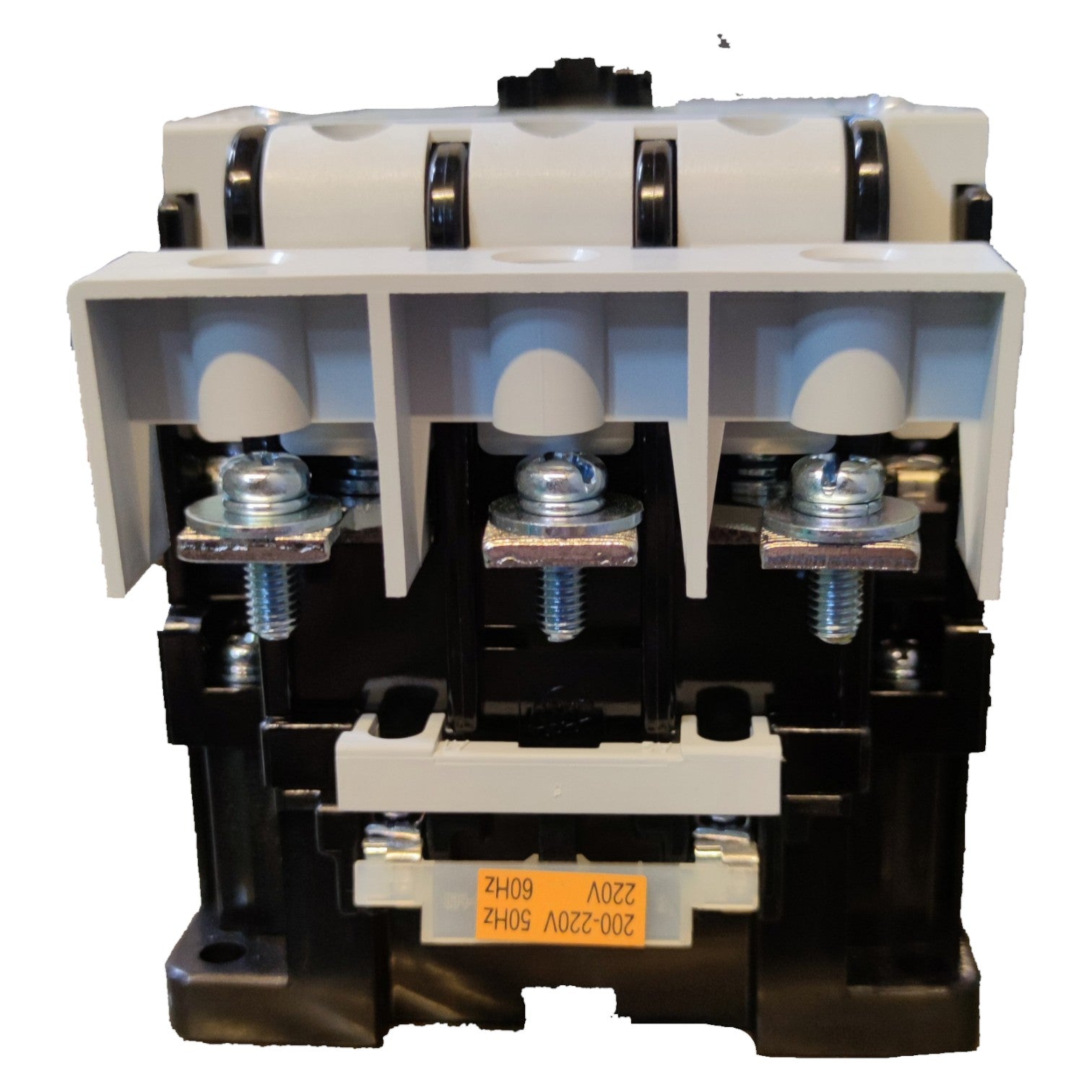 Electrical contactor with multiple terminals on a white background