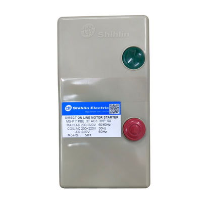 Shihlin Magnetic Starter 9A 3 HP 3 Phase 220V MS-P11PBE 7A 9A 11A, Magnetic Switch