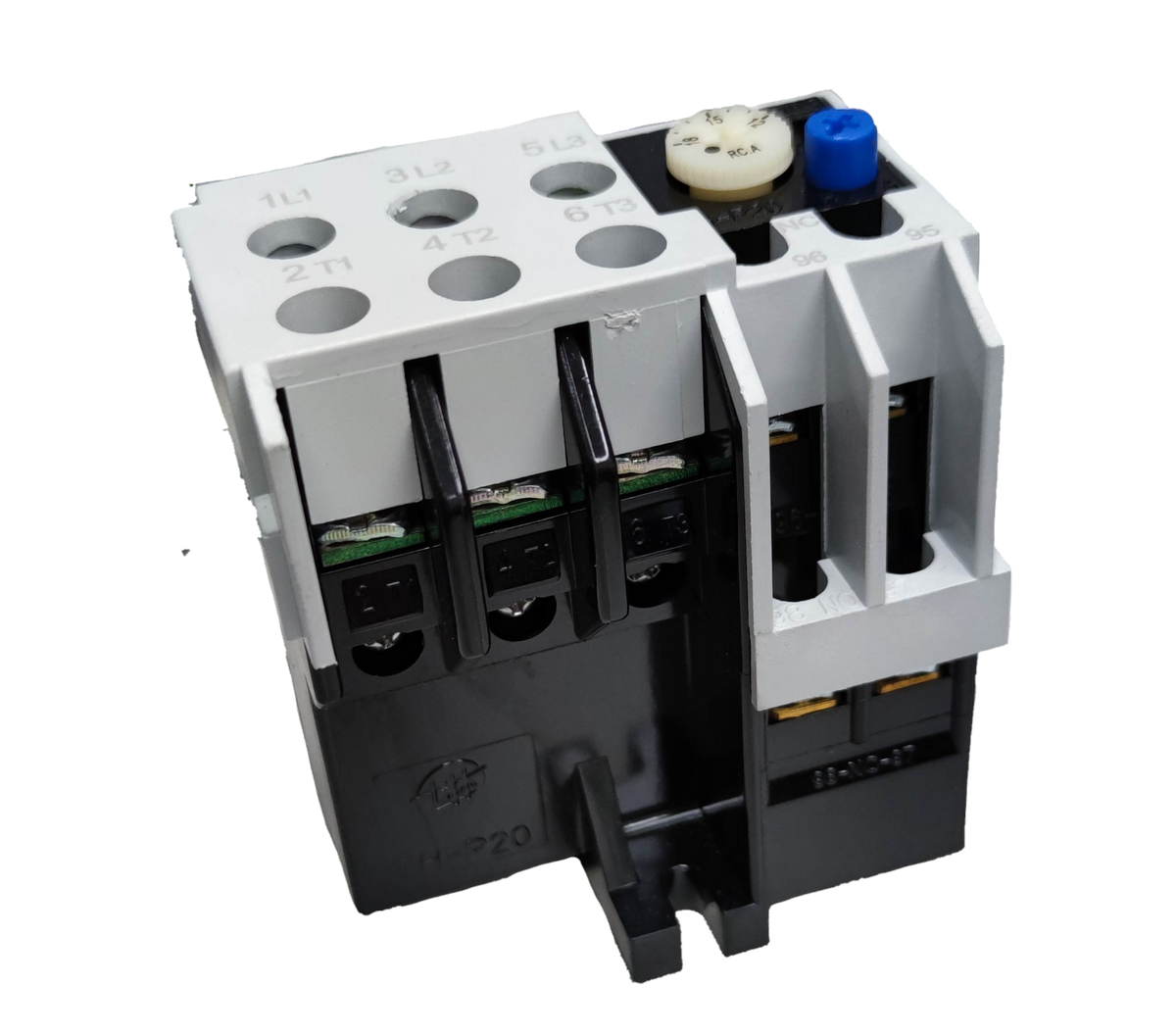 Shihlin Overload Relay 15A electrical component with white and black casing and multiple connection terminals