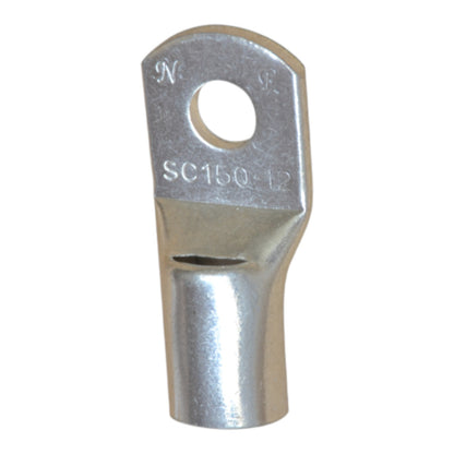 Metal terminal with 'N' marking and 'SC150-12' text on a white background
