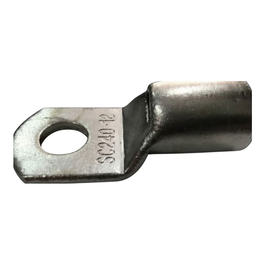 Metal terminal with a hole and 'SC240' marking on a white background