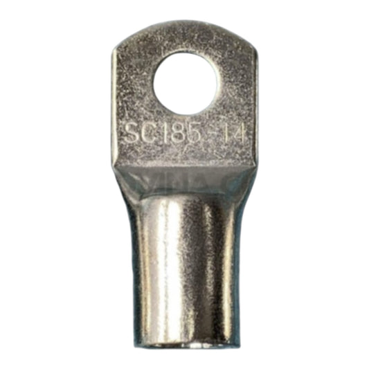 Metal terminal with 'SC185-14' marking on a white background