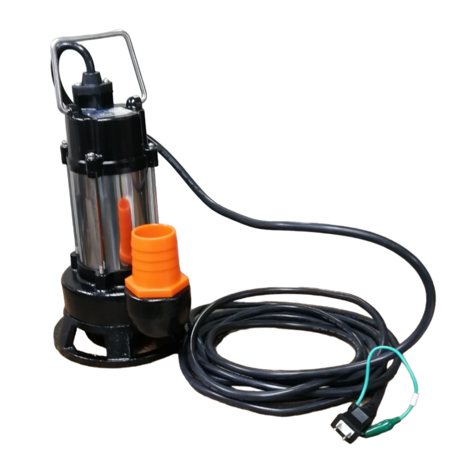 Showfou Taiwan Sewage Submersible Pump 220V with orange outlet and long black power cord