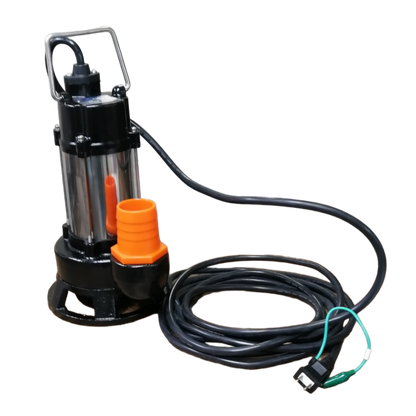 Showfou Taiwan Sewage Submersible Pump 220V with orange outlet and long black power cord