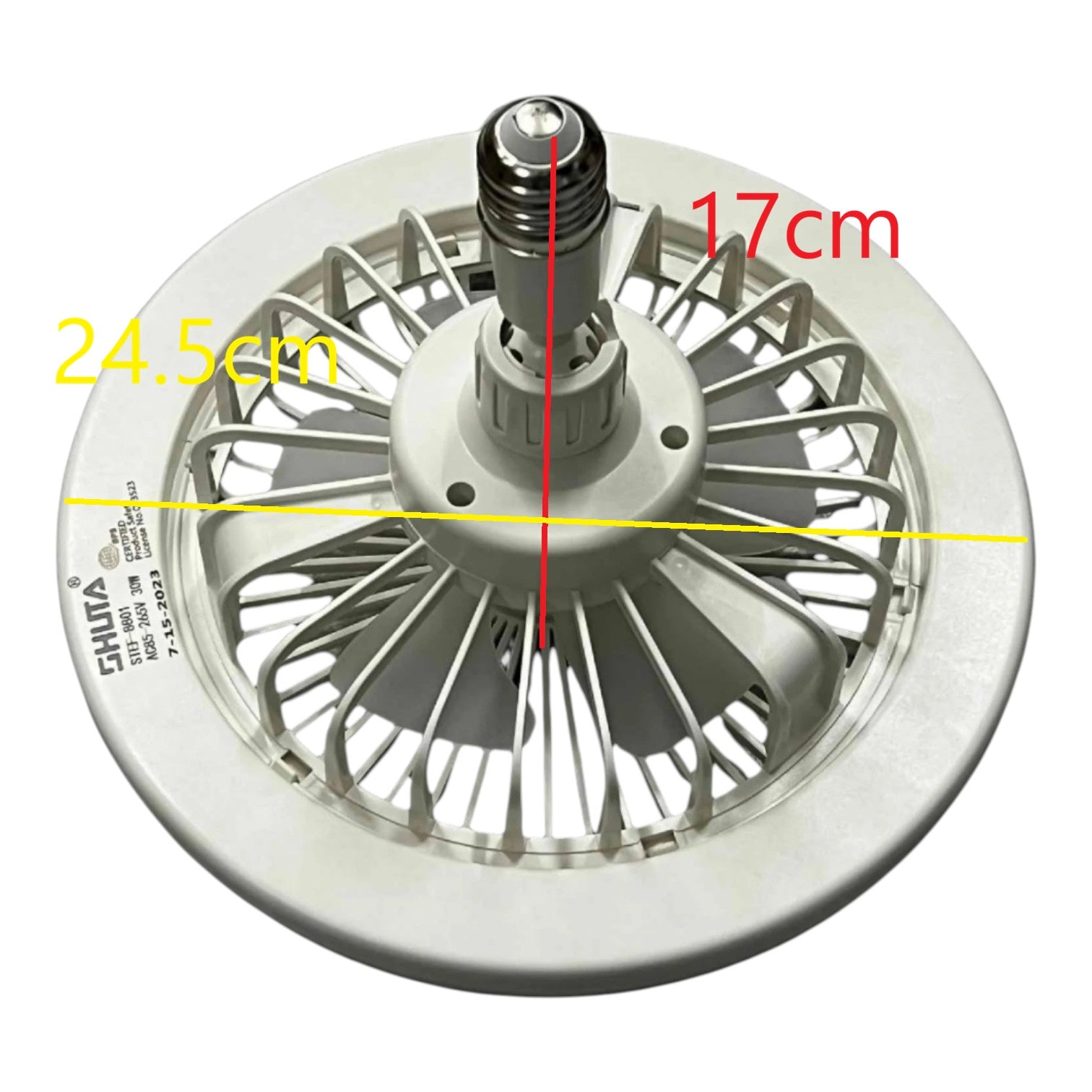 Shuta 30W LED Light with Fan and Fragrance Scent 3 in 1 Daylight 6500K STEF-8801 30W WHITE Electx Electrical Supply