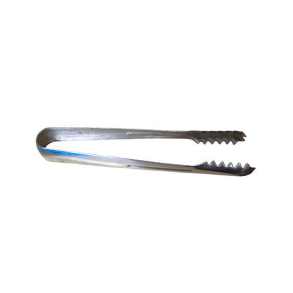 Metal tongs on a white background