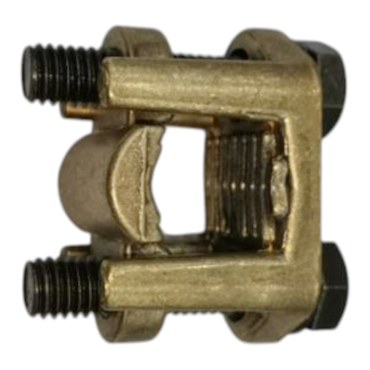 Brass bicycle pedal on a white background Solderless Connector Double Bolt 200mm - 250mm Wire Size Copper 350-500MCM Electx Electrical Supply