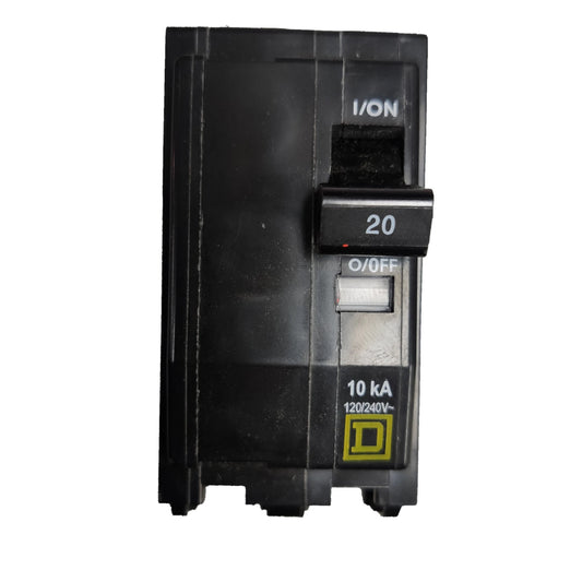 Square D 20A 2 Pole 10KAIC 220V Bolt On Circuit Breaker SE-QOB220 Electx Electrical supply