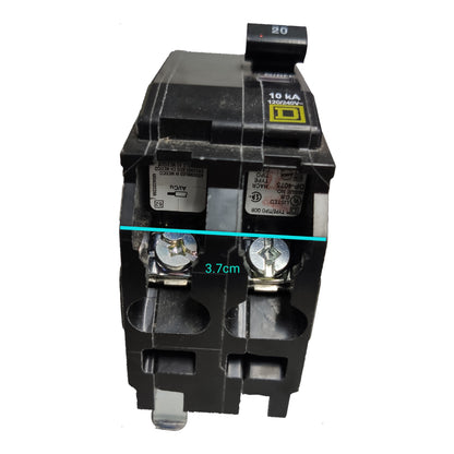 Square D 50A 2Pole 10 KAIC 220V Bolt On Circuit Breaker SE-QOB250
