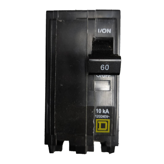 Square D 60A 2Pole 10KAIC 220V Bolt On Circuit Breaker SE-QOB260