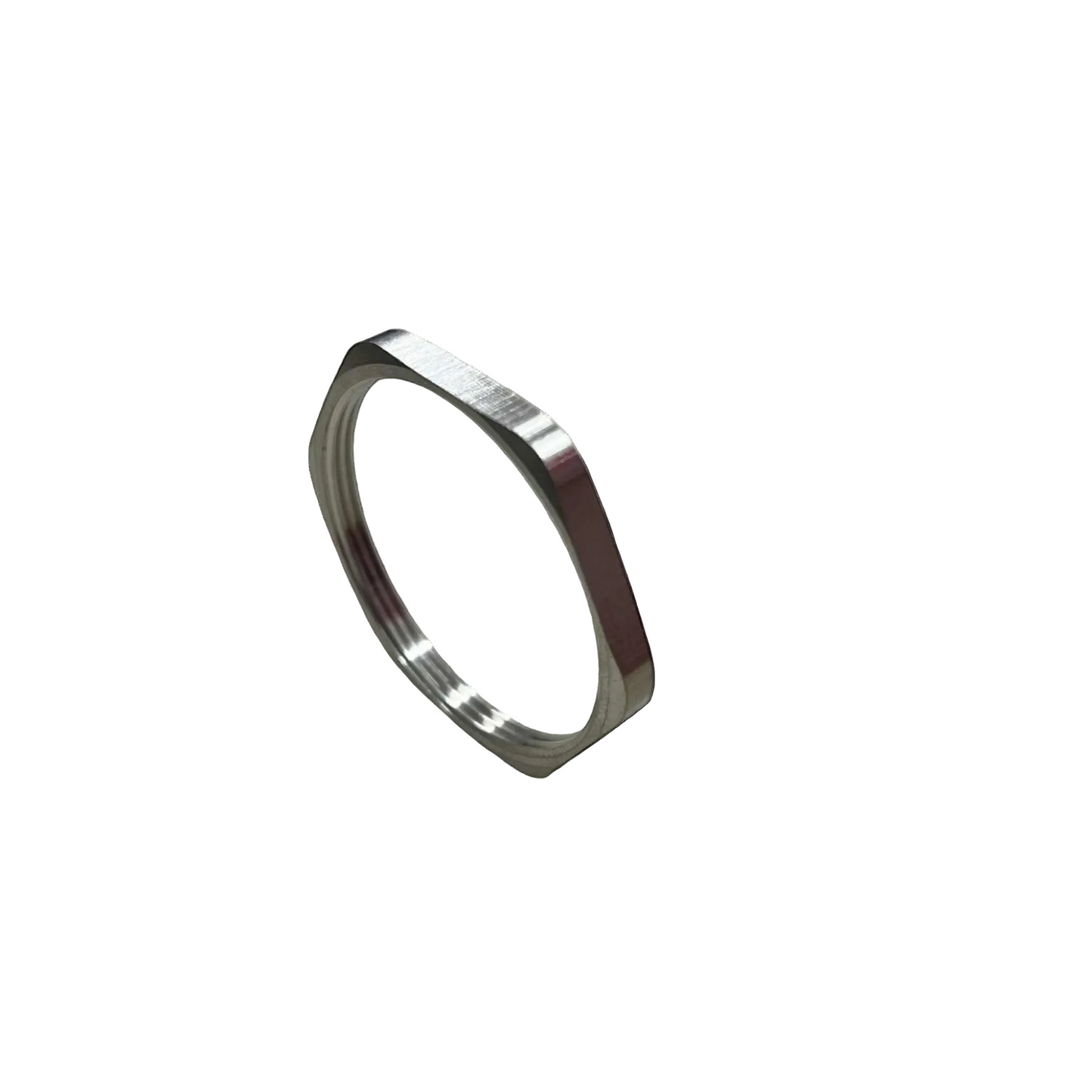 Silver bracelet on a white background Stainless Lock Nut 48mm Inner Thread 5m Electx Electrical SUpplym Thickness Electx Electrical Supply