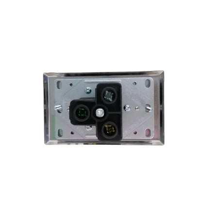 Surer 13-172 NEMA 6-50R Power Outlet, Flush Mount (50A 250V) 2P 3-Wire Grounding Receptacle with SS Plate