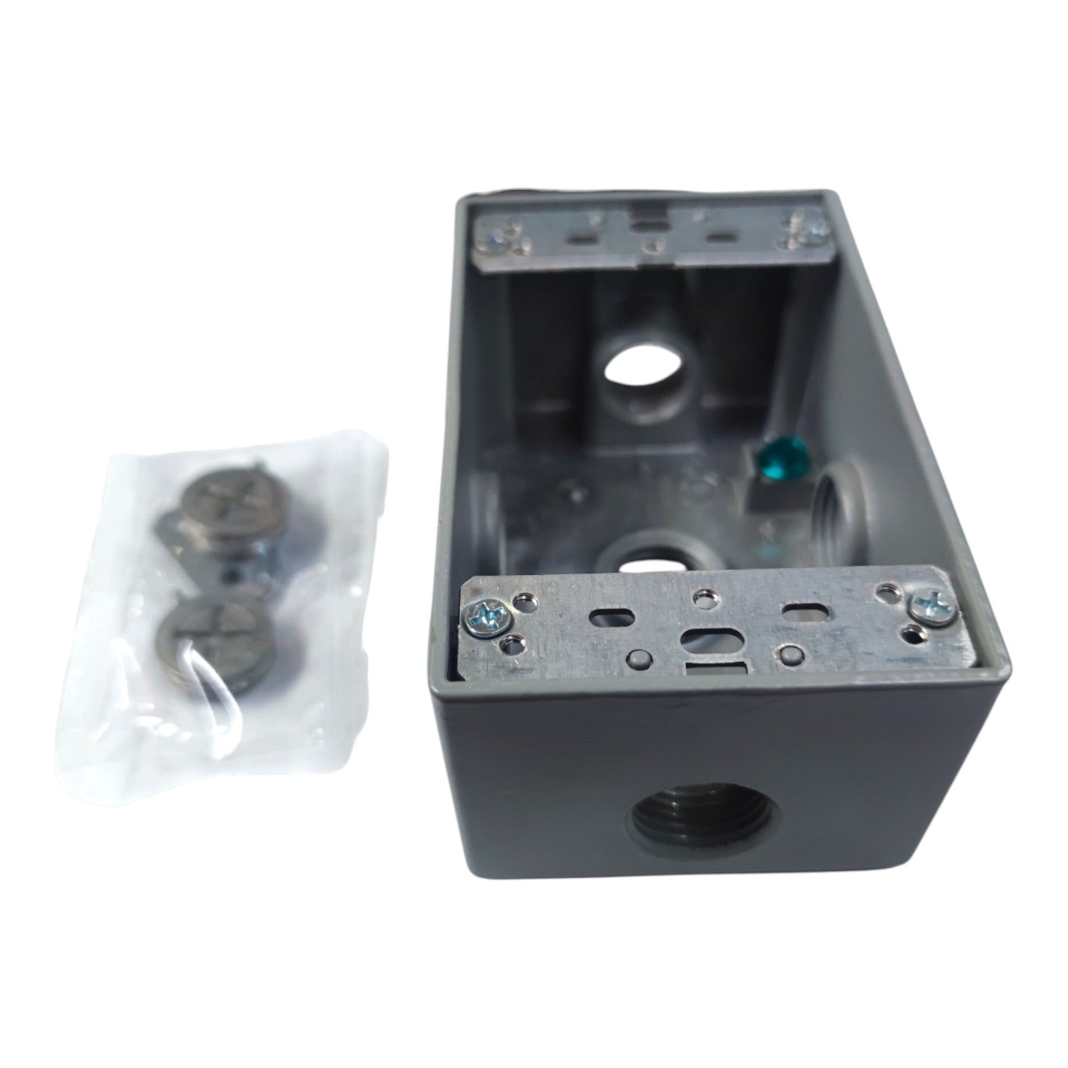 Surer 1/2 Hub Marine Utility Box 2x4 Top Hub Thread x Top Hub Thread x Side Hub and Bottom Hub FS Box No.1123 Electx Electrical Supply