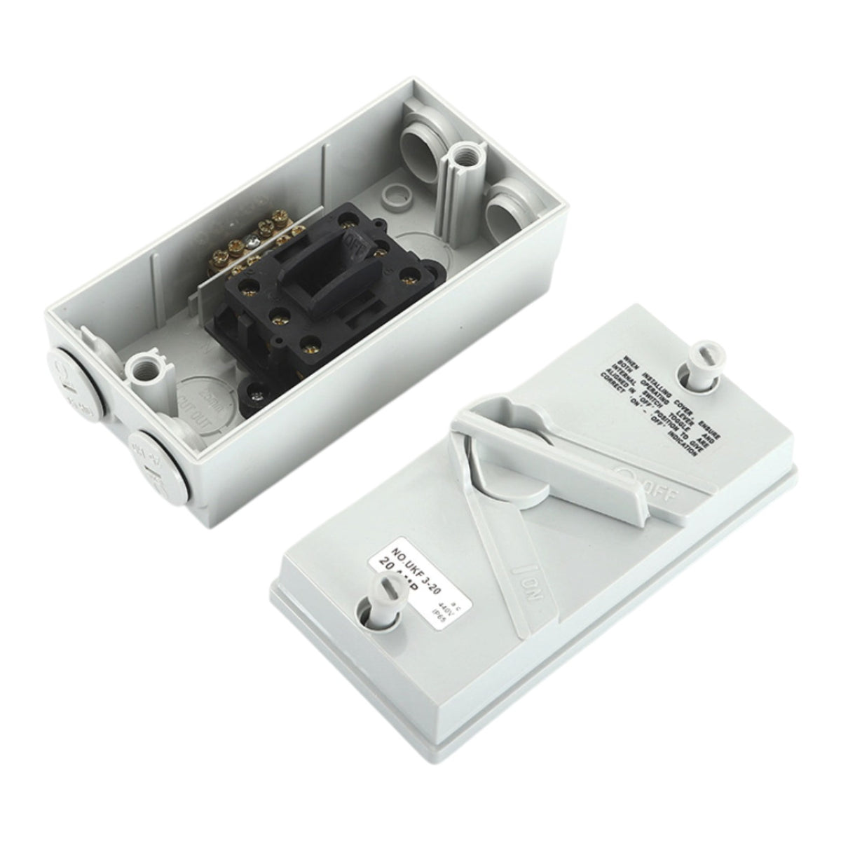 Surer 63A 3Pole Weatherproof Isolator Switch 440V IP65 No.2985 Electx Electrical Supply