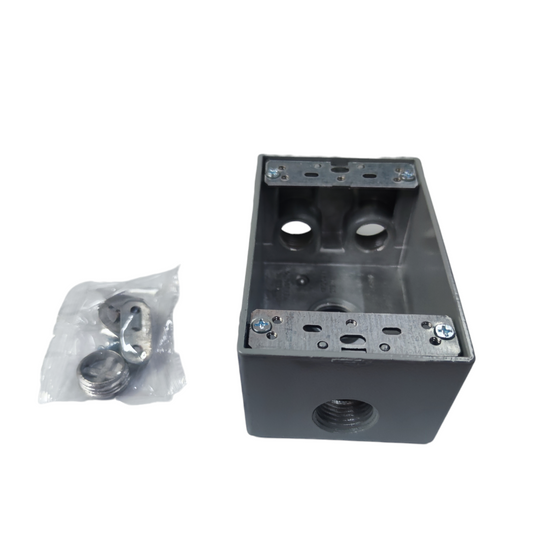Surer Marine 2x4 Utility Box 2 Hub x 1 Hub x 1 Bottom electrical circuitry part with mounting hardware
